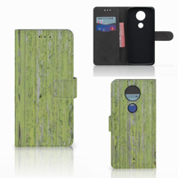Motorola Moto E5 Plus Book Style Case Green Wood