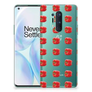 OnePlus 8 Pro Siliconen Case Paprika Red