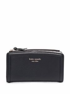 Kate Spade portefeuille en cuir à plaque logo - Noir