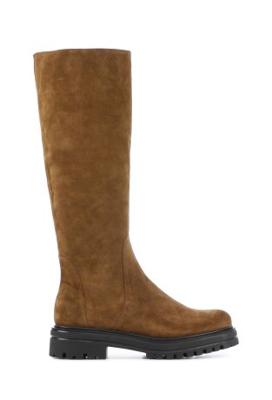 Mace Dames Laarzen in Suede (Cognac)