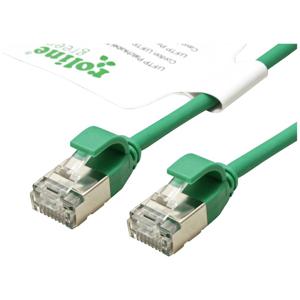 ROLINE GREEN F/UTP DataCenter Patchkabel Cat.6A (Class EA), LSOH, extra dun, groen, 1,5 m