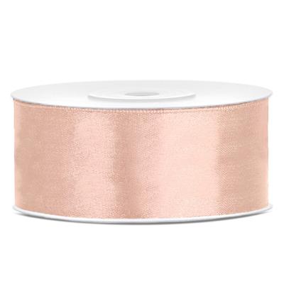 Satijnlint op rol 25mm (25m) Peach Satijnlint op rol 25mm (25m) Peach