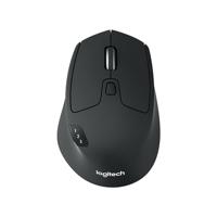 Logitech M720 Triathlon Draadloze Muis voor Meerdere Apparaten, Bluetooth, USB Unifying-Ontvanger, 1000 DPI, 6 Knoppen, 2 Jaar Batterijduur, Compatibel met Laptop, PC, Mac, iPadOS - Grijs