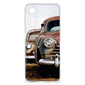 OPPO A78 5G | A58 5G Siliconen Hoesje met foto Vintage Auto