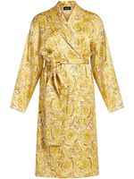 Versace robe de chambre à imprimé Barocco - Jaune