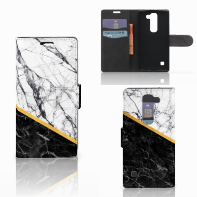 LG Spirit Bookcase Marmer Wit Zwart - Origineel Cadeau Man LG Spirit Bookcase Marmer Wit Zwart - Origineel Cadeau Man