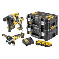 DEWALT DCK305P3T-QW Accu-slagmoersleutel, Accu-boorhamer, Haakse accuslijper 18 V 5.0 Ah Li-ion Incl. accu, Incl. 2 accus, Incl. 3 accus, Incl. lader - thumbnail