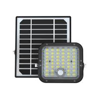 V-TAC VT-411 10W zwarte LED-spot met zonnepaneel en afstandsbediening Spotlight met bewegingsmelder 6000K - 10313