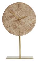 Light & Living Klok 'Moreno' Op voet, Marmer, kleur Bruin