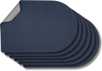 Jay Hill Placemats - Vegan leer - Grijs / Blauw - Bread - dubbelzijdig - 44 x 30 cm - 6 Stuks - thumbnail