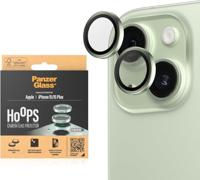 PanzerGlass™ Hoops camera lensbeschermer voor Apple iPhone 15 | 15 Plus - bescherming met stijl, schokbestendig glas, groen