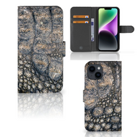 iPhone 15 Telefoonhoesje met Pasjes Krokodillenprint