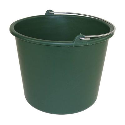 1x Schoonmaakemmers/huishoudemmers 12 liter groen - Emmers