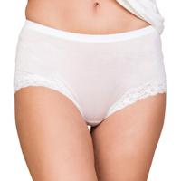 Lady Avenue Silk Jersey Panty With Lace - thumbnail