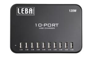 Leba NoteCharge NCHAR-U10-SC oplader voor mobiele apparatuur Tablet, Universeel Zwart USB Snel opladen Binnen