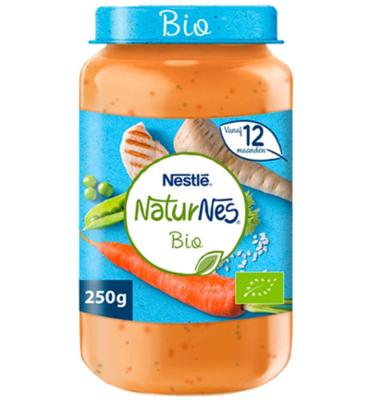 Nestlé Naturnes Biologisch Pastinaak, Doperwtjes, Wortel, Rijst, Kip 12+ Mnd (250gr)