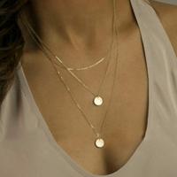 Golden Alloy Elegant Daily Necklace