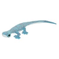 Nature Planet Knuffeldier Gekko Hagedis - zachte pluche stof - premium knuffels - blauw - 112 cm