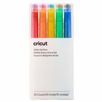 Cricut 2009962 gelpen Afgetopte gelpen Zwart, Blauw, Bruin, Groen, Lichtblauw, Oranje, Roze, Paars, Rood, Geel 10 stuk(s)