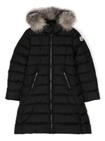 Moncler Enfant veste matelassée à patch logo - Noir - thumbnail