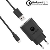 Motorola Originele Motorola USB snellader 15W + USB-C kabel Zwart