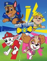 Paw Patrol Fleece plaid One Team 130 x 170 cm blauw - thumbnail