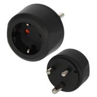 Brennenstuhl reisstekker / reisadapter (reiscontactdoosadapter voor het aansluiten van elektrische apparaten met aardingscontactstekker in landen met Zuid-Afrikaans stekkersysteem) zwart