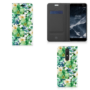 Nokia 5.1 (2018) Smart Cover Orchidee Groen