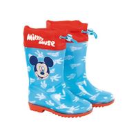 Regenlaarzen Mickey Today junior PVC/textiel lichtblauw/rood maat 26