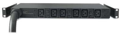 APC Rack PDU - AP7526 - stroomverdeling (basic, 1U, 22KW, 230V, 6 uitgangen C19, IEC 309, 32A)