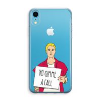 Gimme a call: iPhone XR Transparant Hoesje