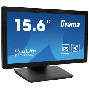 Iiyama ProLite T1634MC-B1S Touchscreen monitor Energielabel: E (A - G) 39.6 cm (15.6 inch) 1920 x 1080 Pixel 16:9 25 ms HDMI, DisplayPort, VGA IPS LCD