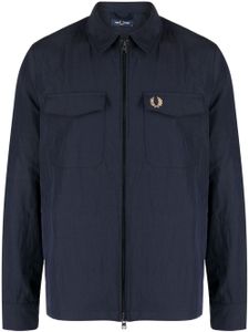 Fred Perry veste zippée à logo brodé - Bleu