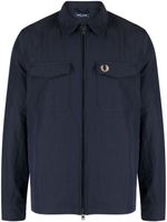 Fred Perry veste zippée à logo brodé - Bleu - thumbnail