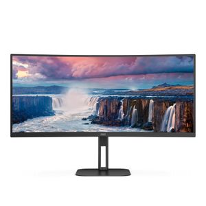 AOC Value-Line CU34V5C/BK LED-monitor Energielabel G (A - G) 86.4 cm (34 inch) 3440 x 1440 Pixel 21:9 4 ms HDMI, DisplayPort, USB 3.2 Gen 1, USB-C,