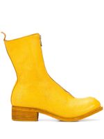 Guidi bottines montantes zippées - Jaune - thumbnail