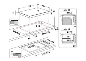 Whirlpool WL S6277 CPNE Zwart Ingebouwd 77 cm Inductiekookplaat zones 4 zone(s)