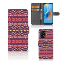 OPPO A74 4G Telefoon Hoesje Aztec Paars