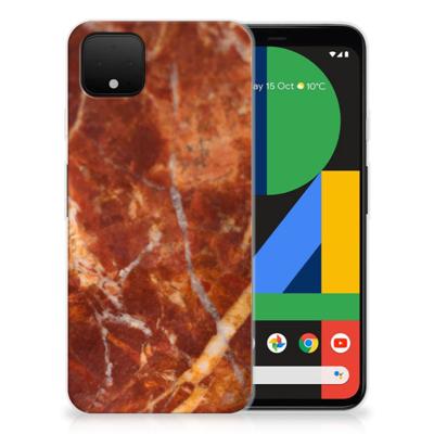 Google Pixel 4 XL TPU Siliconen Hoesje Marmer Bruin Google Pixel 4 XL TPU Siliconen Hoesje Marmer Bruin