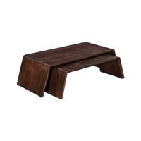 Giga Meubel - Salontafel Bruin Set van 2 - Mangohout - 115x50x34cm