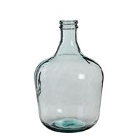 Mica decorations Diego glazen fles/vaas, glas, transparant, H. 42 cm D. 27 cm