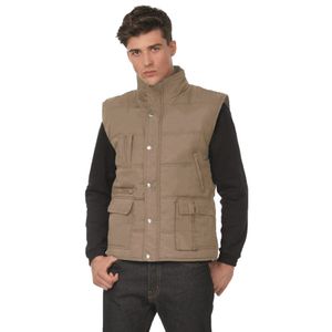 Outdoor/werk bodywarmer camel/beige voor heren 2XL (56)  -