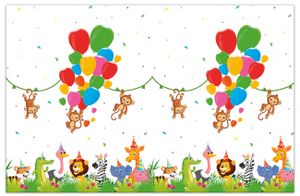 Jungle Dieren Balloons Tafelkleed 120x180cm