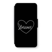 Forever heart black: iPhone 7 Flip Hoesje - thumbnail