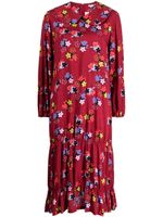 Comme Des Garçons Girl robe mi-longue à fleurs - Rouge