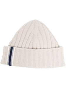 Fedeli bonnet en cachemire à design nervuré - Blanc