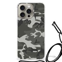 iPhone 15 Pro Max Doorzichtige Silicone Hoesje Army Light