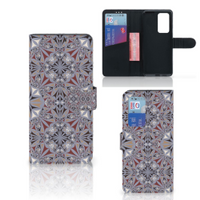 Huawei P40 Pro Bookcase Flower Tiles - thumbnail