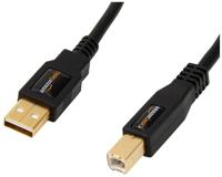 Amazon Basics USB-kabel, USB-A naar USB-B-stekker, USB 2.0, vergulde aansluitingen, 1,8 m, voor printer