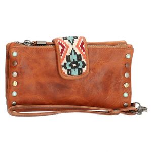 Micmacbags Portemonnee / Clutch New Navajo Cognac